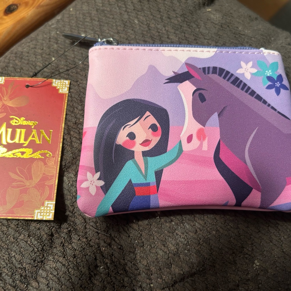 NWT Loungefly Disney Mulan Pond Coin Purse